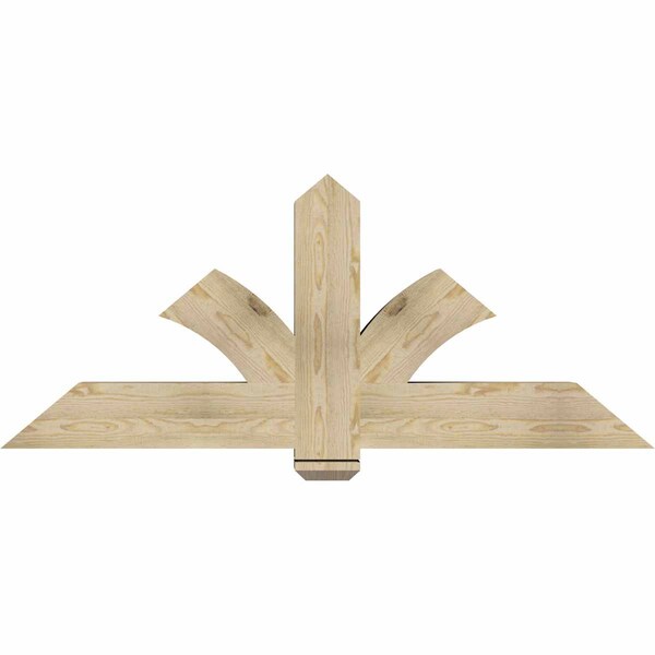 Ekena Millwork Redmond Rough Sawn Timber Gable Bracket, Douglas Fir, 60"W x 25"H x 6"D x 6"F, 10/12 Pitch GBW060X25X0606RED00RDF - main
